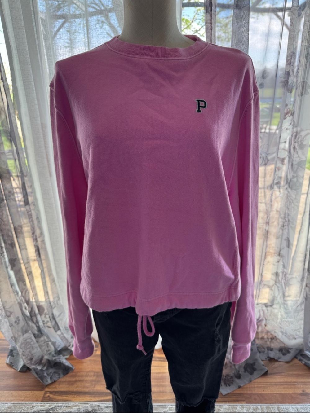 PINK Victoria's Secret bright light Pink Crew Sweatshirt